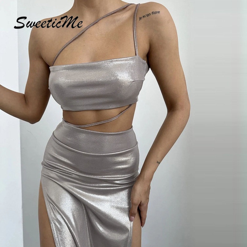 Đầm Dài Màu Trơn Dáng Ôm Hở Lưng Xẻ Tà Thời Trang 2023 Gợi Cảm Cho Nữ