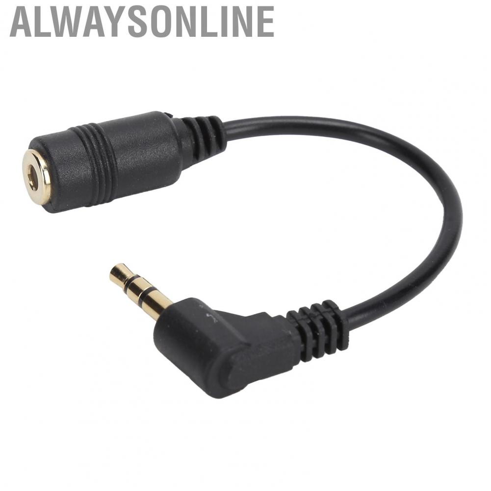 Alwaysonline 90 Degree Elbow Cable 3‑Pole 3.5mm Male To Female  Extension C ZIN