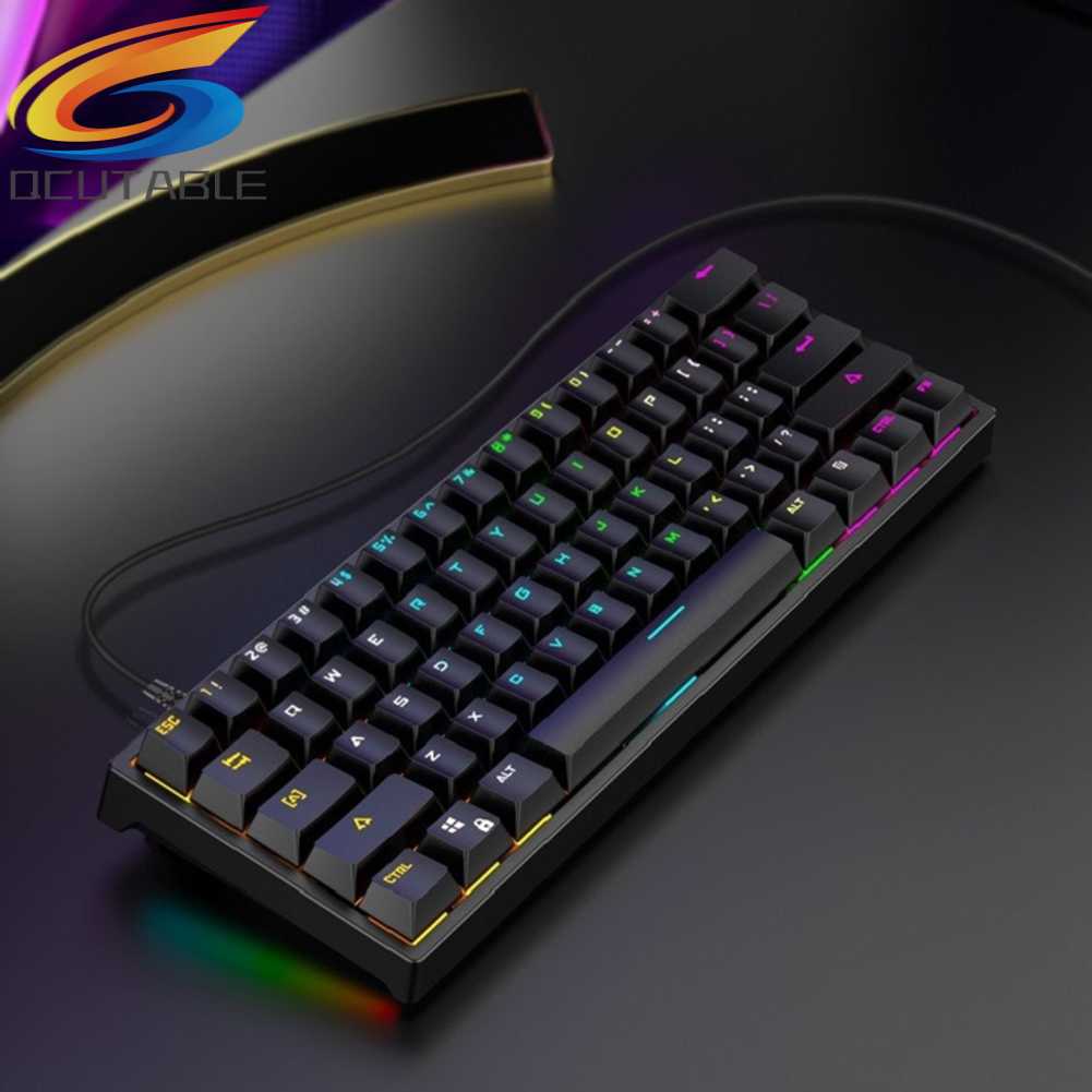 Bàn PhíM Có Dây 61 PhíM Với Led NềN Xanh Lá Cho PC / Laptop