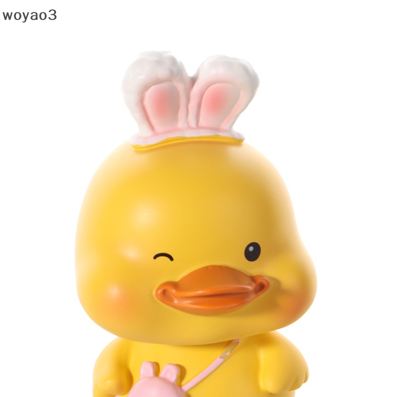 Búp Bê Hình Chú Vịt Lắc Đầu Bằng Nhựa Resin Dễ Thương Trang Trí Xe Hơi woyao3