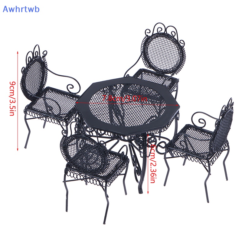 Set 5 Bàn Ăn Bằng Sắt Kiểu Châu Âu Trang Trí Nhà Búp Bê 1: 12 Mới