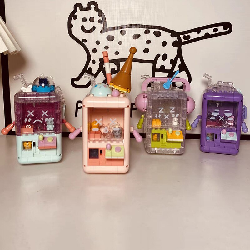 Đồ Chơi Lắp Ráp Máy Gashapon Hình Máy Gashapon Để Bàn Trang Trí