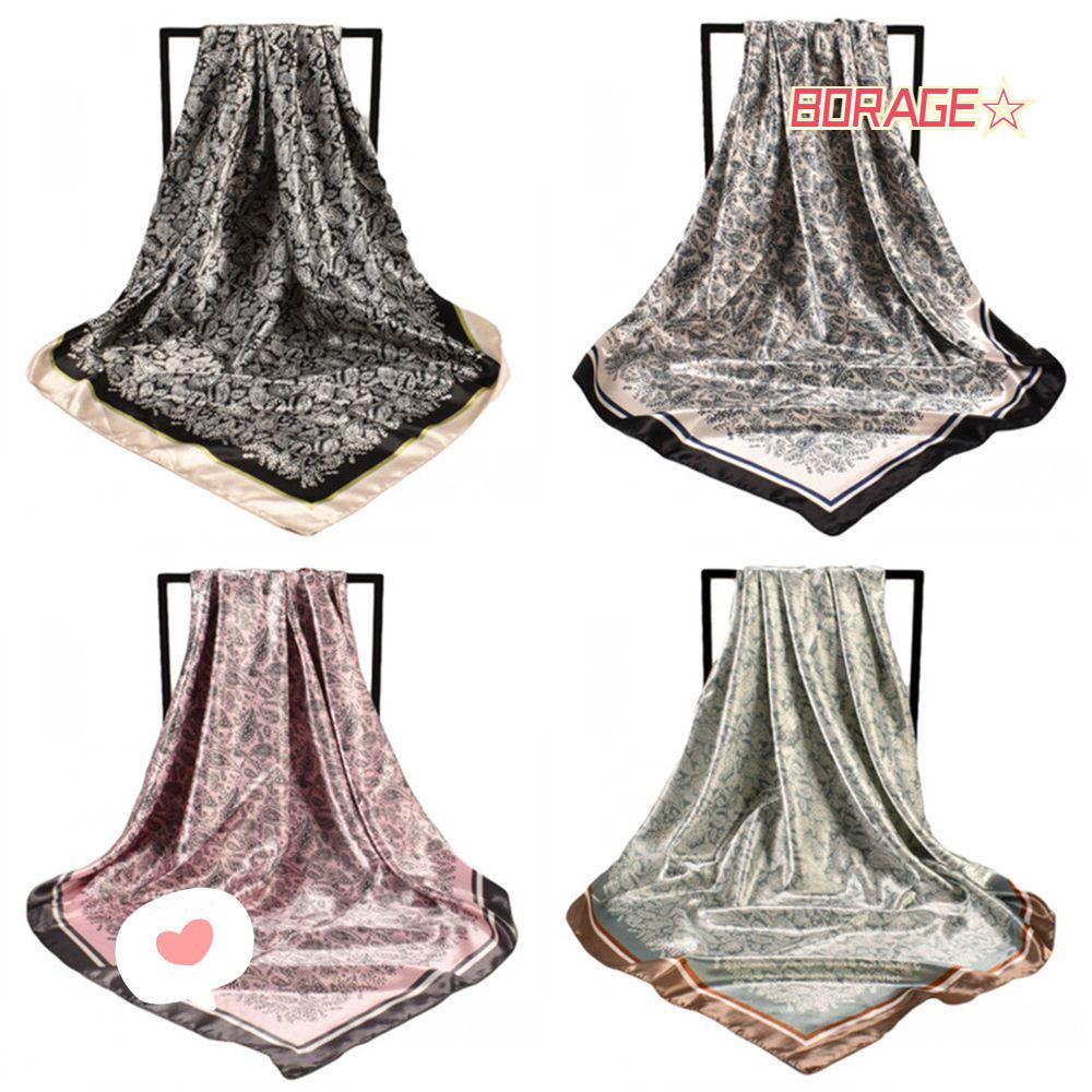 Băng Đô Turban Cài Tóc Hình Vuông Họa Tiết Paisley Thời Trang