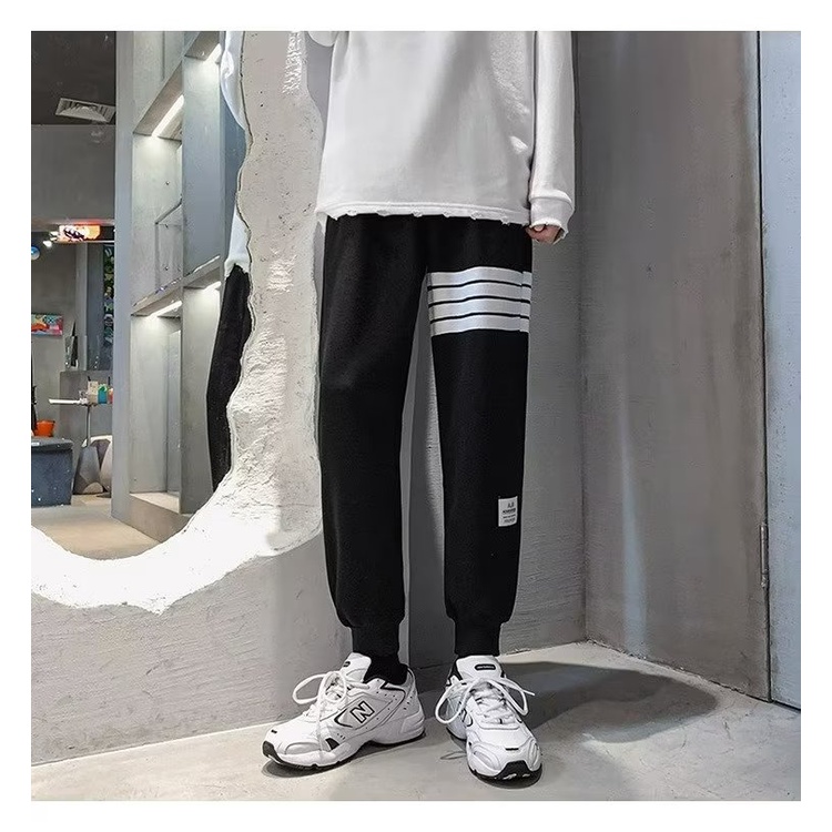 Quần Thể Thao Dài Viền Chữ Tương Phản Thời Trang Xuân Thu Cho Nam