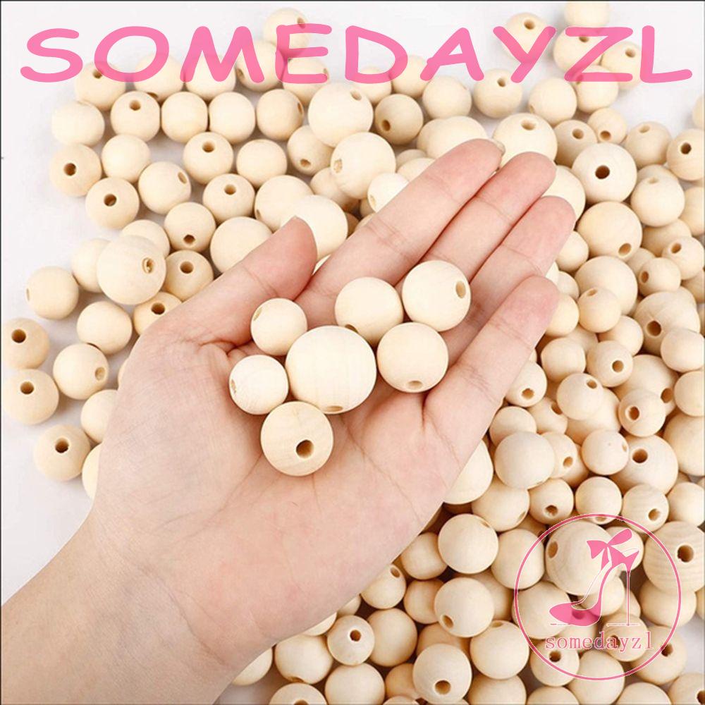 Hạt Gỗ Tròn Chưa Hoàn Thiện Làm Trang Sức Thủ Công DIY