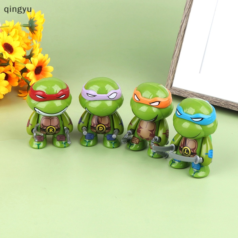 Bộ 4 Đồ trang trí Nhân Vật Ninja Rùa Dễ Thương Dùng Trang Trí Tiểu Cảnh