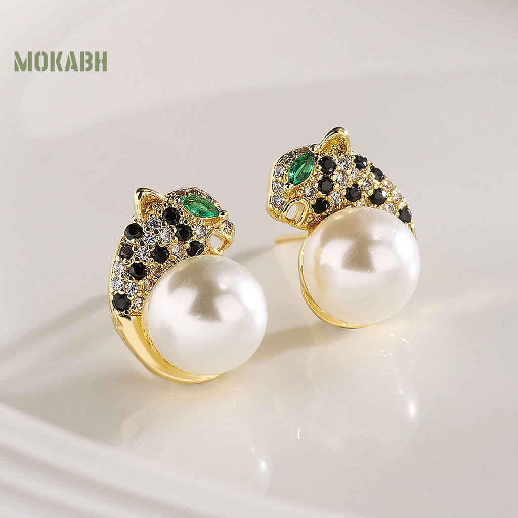 [Mới] Set 2 Khuyên Tai Đính Đá Zircon Vàng Lấp Lánh Chống Oxy Hóa Phong Cách Âu Mỹ Cho Nữ