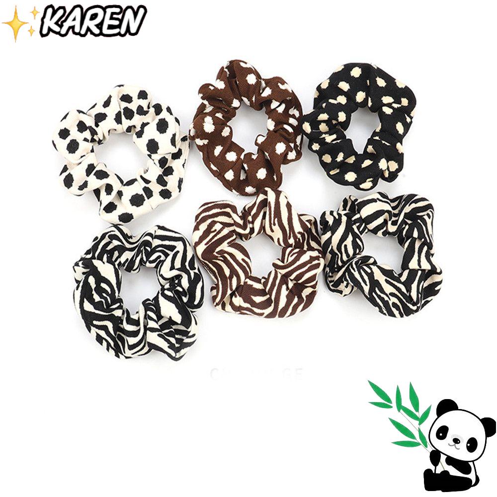 Dây Cột Tóc Scrunchies Họa Tiết Chấm Bi Xinh Xắn Thời Trang