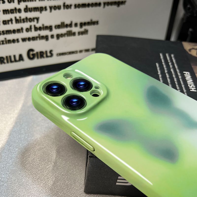 Ốp Điện Thoại Họa Tiết Bướm Xanh Lá Bóng Cho iPhone14 Apple xs Promax1213xr 11 / 14