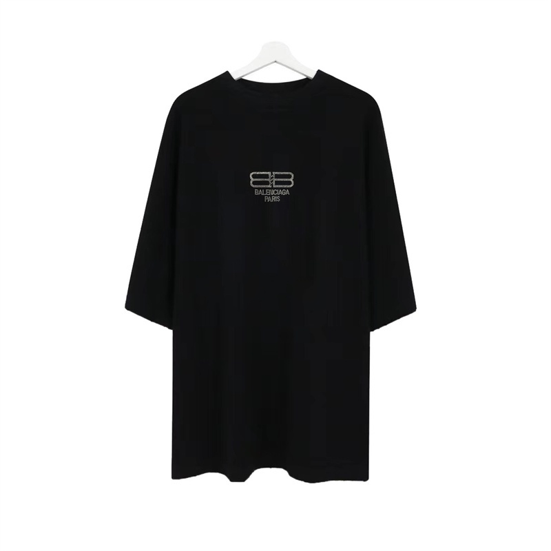 Áo Thun Ngắn Tay Dáng Rộng Phối Nút Khóa Đôi B Thời Trang Chất Lượng Cao