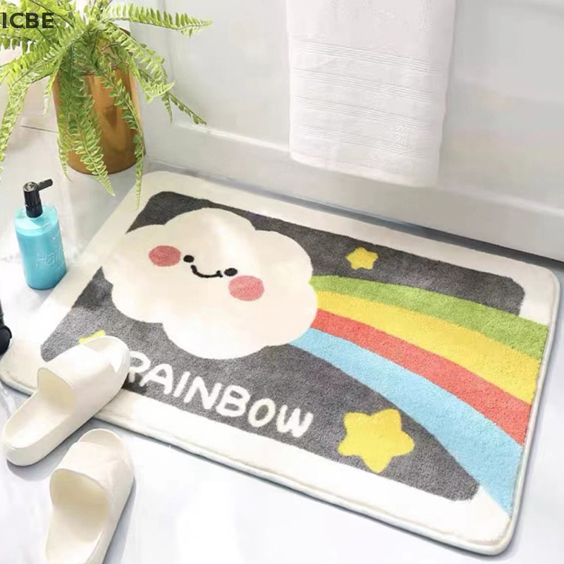 Thảm Chùi Chân Siêu Thấm Nước Chống Trượt Hình Gấu Hoạt Hình Dễ Thương
