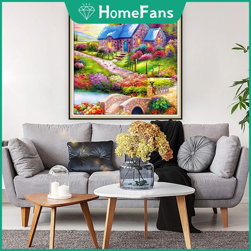 Bộ Tranh Đính Đá 5D Tự Làm Hình Phong Cảnh 30x30cm / 40x40cm / 50x50cm