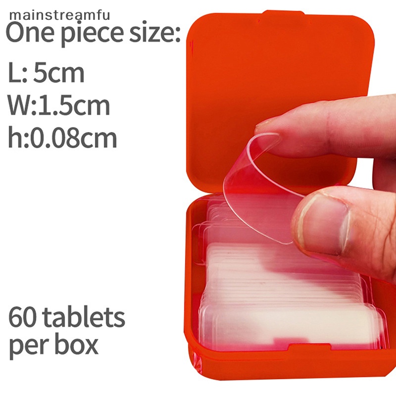 Hộp 60 Miếng Dán Hai Mặt Trong Suốt Không Để Lại Dấu Vết