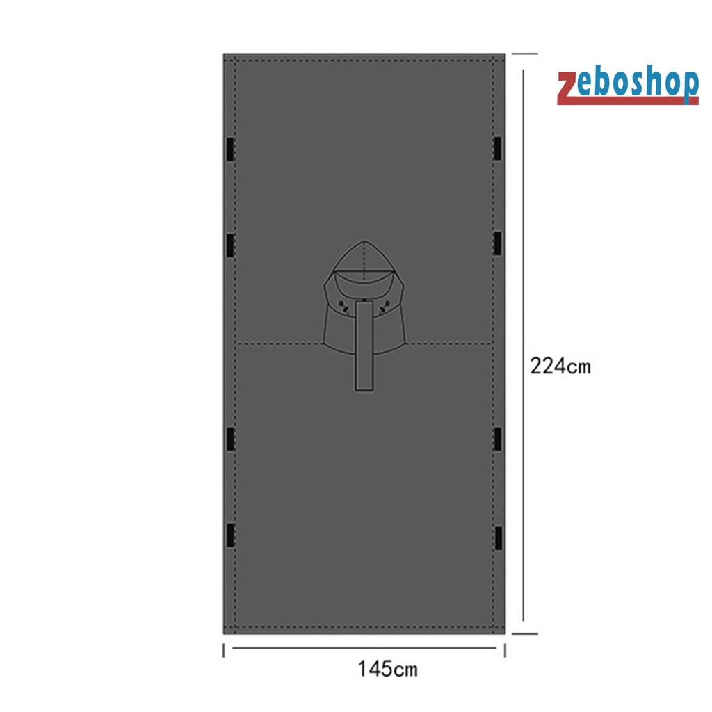 Áo Mưa Có Mũ Trùm Một Kích Thước Kẻ Sọc Phản Quang Unisex
