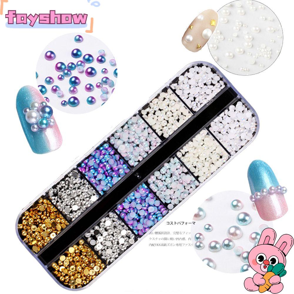 Dụng Cụ Làm Móng Nghệ Thuật FAY. Hạt Cườm 3D Lấp Lánh Nhiều Kích Cỡ Cho Nữ