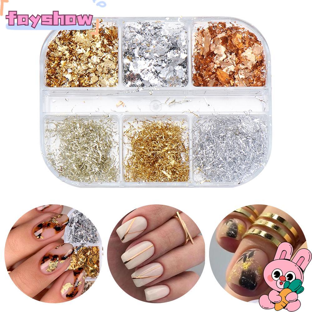 Giấy Foil Lụa Kẻ Sọc 6 Ngăn Cho Trang Trí Móng Tay|​ Vòng Xoắn Ốc