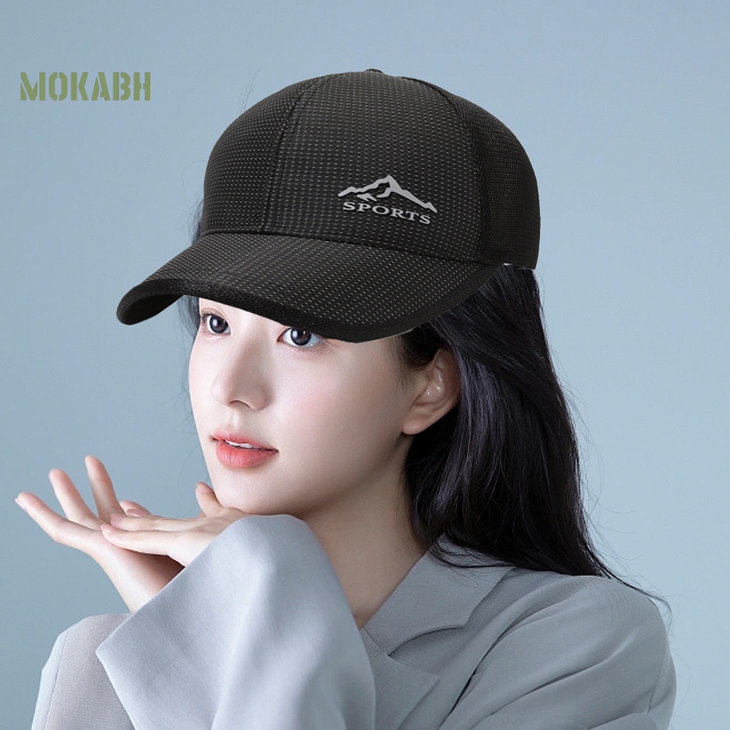 Mũ Lưỡi Trai Phối Lưới Thoáng Khí Chống Tia UV Màu Sắc Đơn Giản Thời Trang Mùa Hè Cho Nam