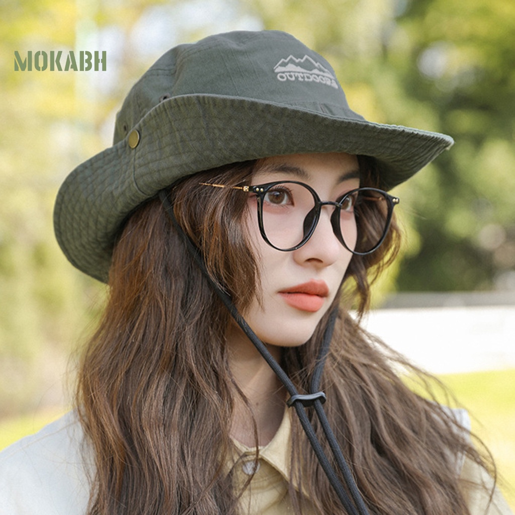 Nón Vành Tròn Màu Trơn Thoáng Khí Chống Tia UV Mềm Mại Phong Cách Nhật Bản