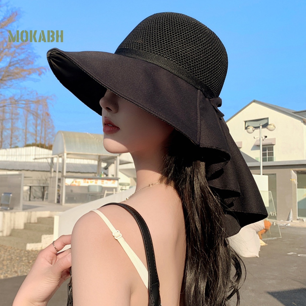 [Mok Abh] Mũ Rộng Vành Chống Nắng Thoáng Khí Thời Trang Mùa Hè Cho Nữ