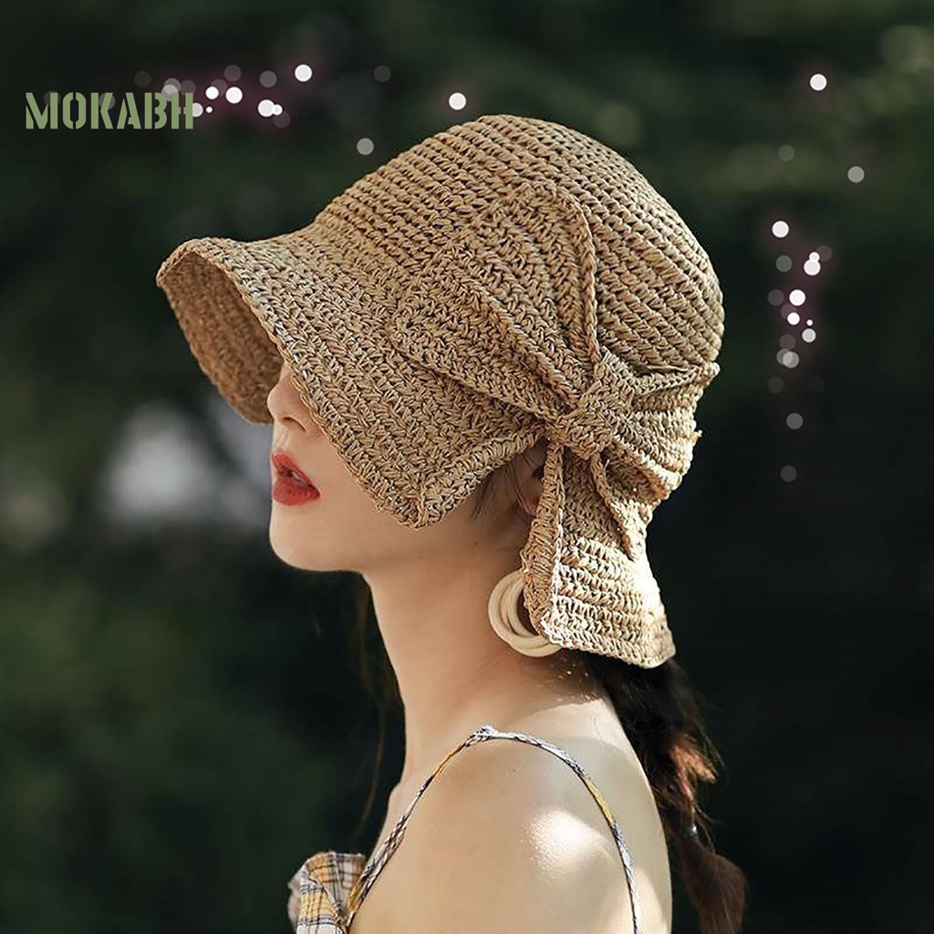 Mũ Chống Nắng Đi Biển Trọng Lượng Nhẹ Thoáng Khí Màu Sắc Đơn Giản Cho Nữ