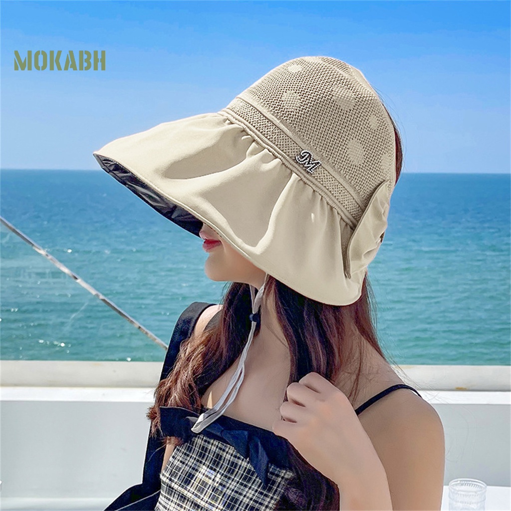 [Mok Abh] Mũ Lưỡi Trai Nửa Đầu Một Kích Thước Dùng Đi Biển Mùa Hè