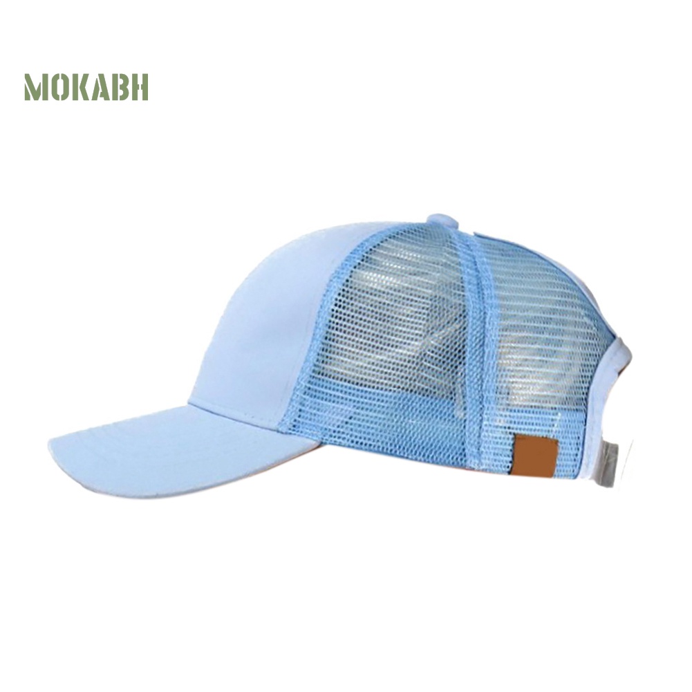 Mũ Lưỡi Trai Cotton Chống Nắng Phối Lưới Có Thể Điều Chỉnh Kích Cỡ