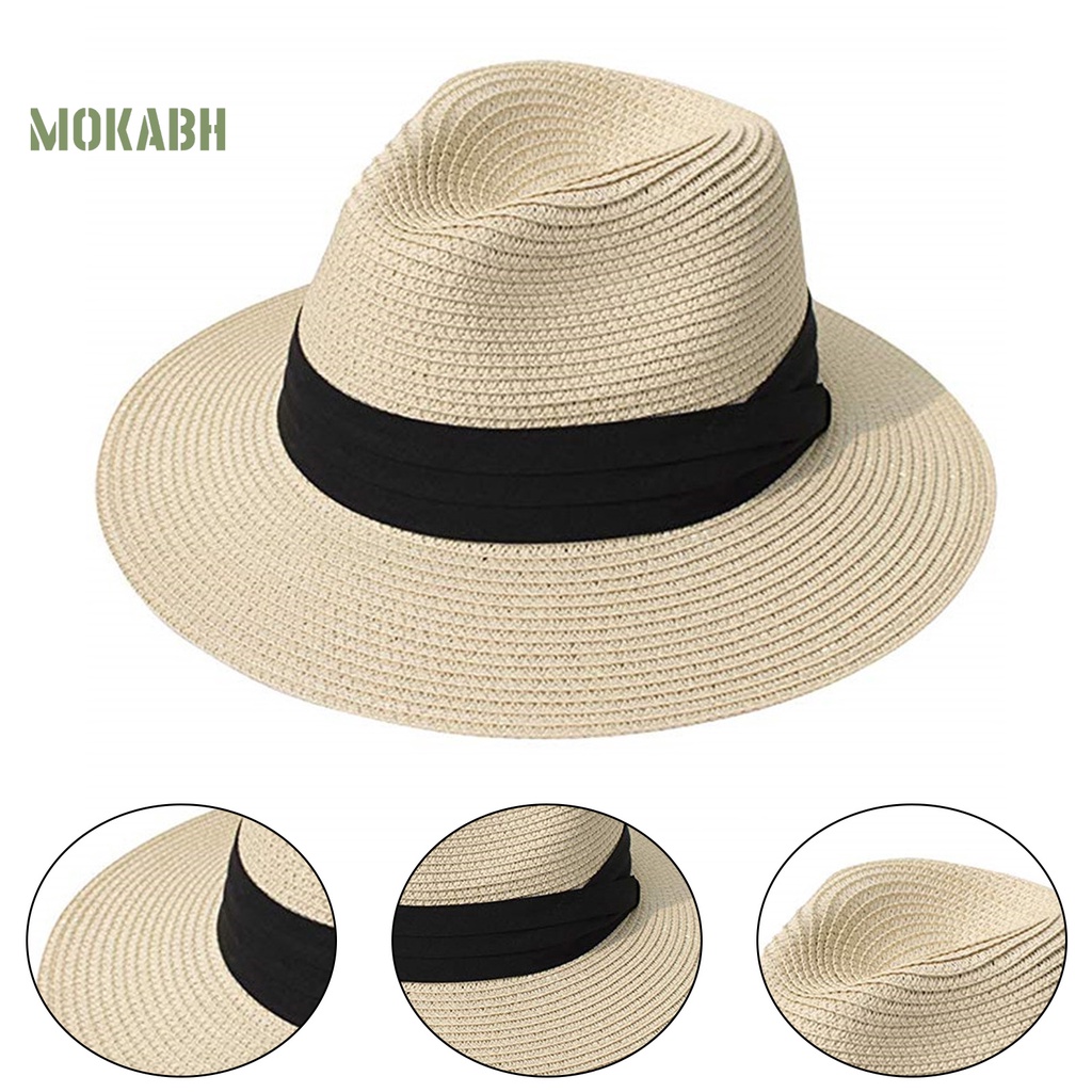 [Mok Abh] Nón Cối Rộng Vành Chống Nắng Màu Sắc Đơn Giản Thời Trang Đi Biển Cho Nữ