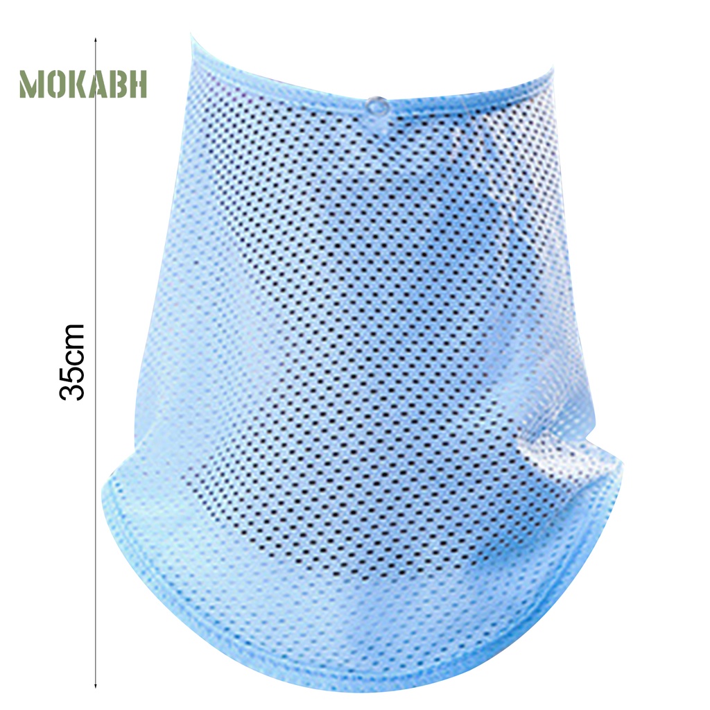 [Mok Abh] Khẩu Trang Chống Nắng Thoáng Khí Khô Nhanh Có Nút Cài Chống Tia UV Mỏng Co Giãn Bảo Vệ Đầu Khi Đạp Xe Ngoài