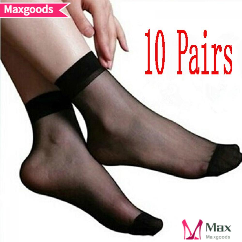 Set 10 Đôi Tất Lụa Siêu Mỏng Thời Trang Mùa Hè Cho Nữ