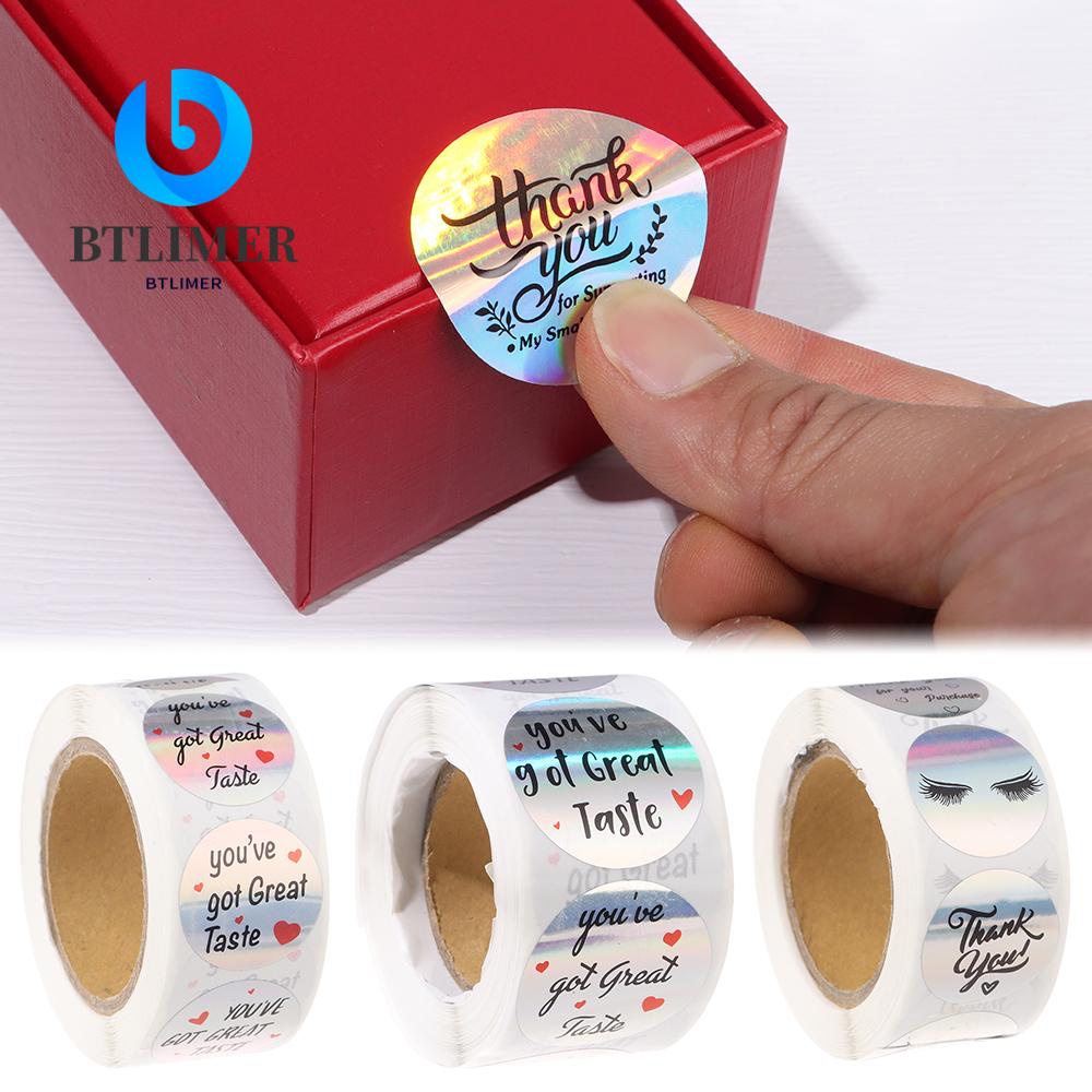 Cuộn 500 Nhãn Dán Tự Dính 1 / 1.5inch In Chữ Thank You For My Small Business Dùng Trang Trí