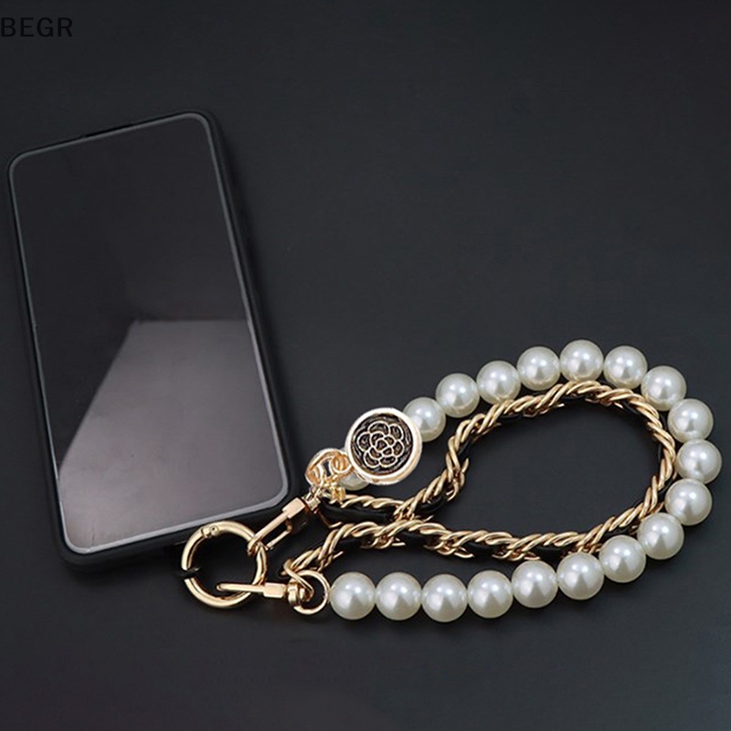 Dây Đeo Túi Xách Hai Lớp Đính Ngọc Trai Phong Cách Vintage
