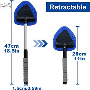 Bộ Dụng Cụ Vệ Sinh Kính Chắn Gió Nối Dài 18.5inch Kèm 5 Miếng Đệm Có Thể Giặt Và Tái Sử° Đầu Xoay Chuyên Dụng Cho SUV Shopcyc80533