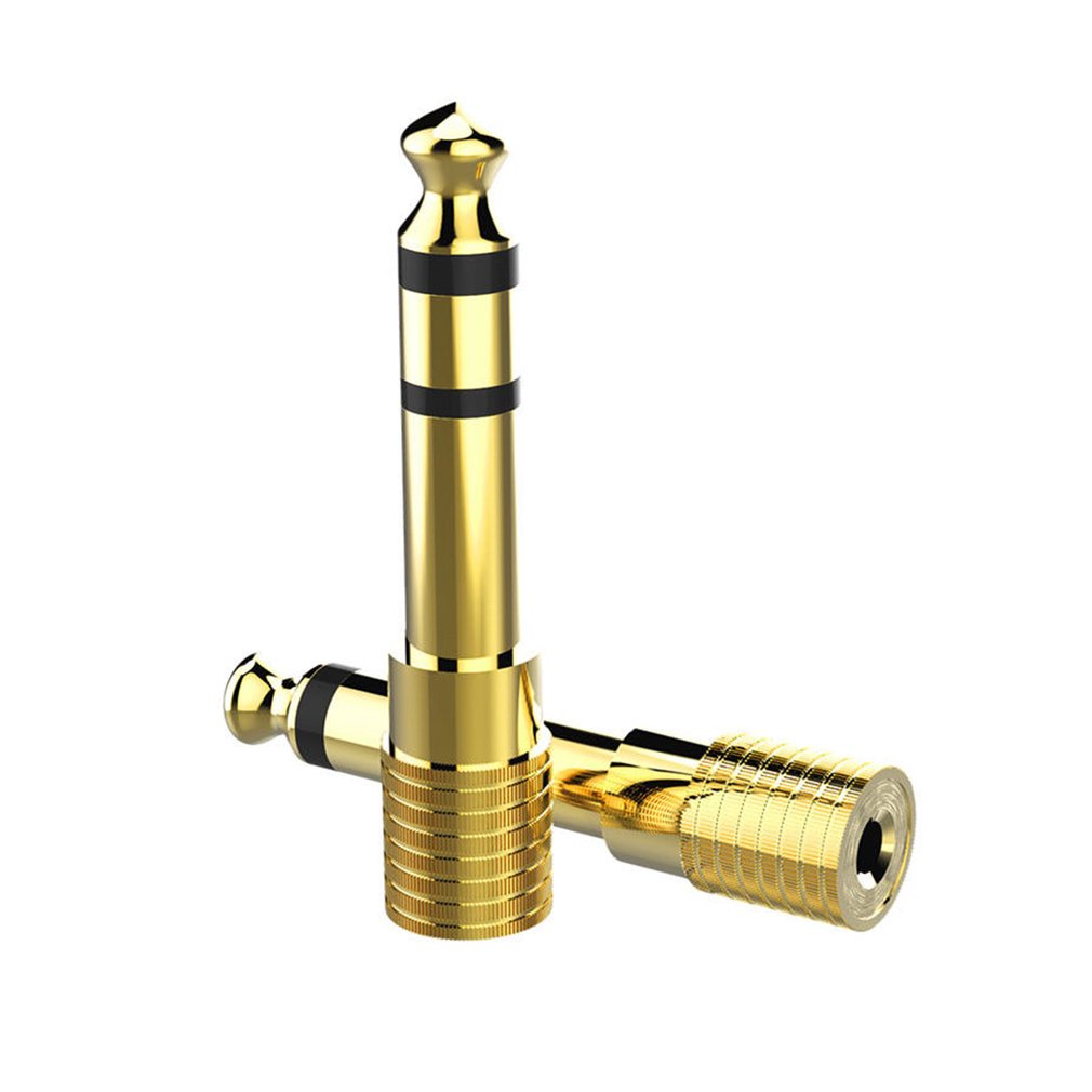 5Pcs/Set Headphone Adapeters Gold-Plated Durable 6.35Mm 1/4 Inch Port Plug To 3.5Mm Male Stereo Socket Adapter [Q/14]