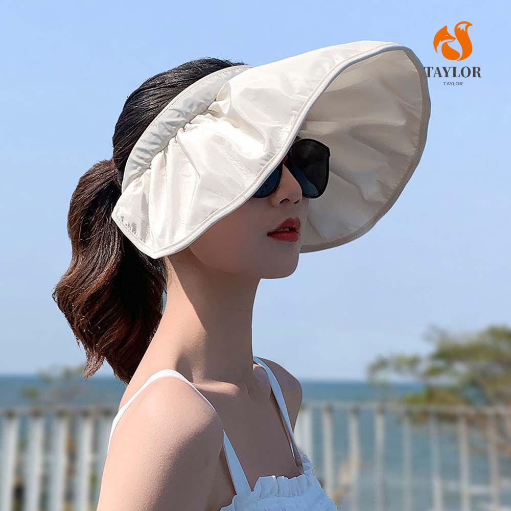 Mũ Chống Nắng Mùa Hè Hai Chức Năng Hở Chóp Hình Vỏ Sò Cho Nữ TAYLOR1
