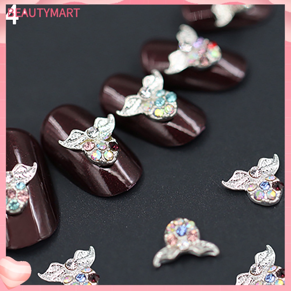 Set 10 Hạt Đá 3D Bằng Hợp Kim Dùng Trang Trí Móng Nghệ Thuật DIY