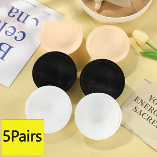 Set 5 Cặp Mút Đệm Áo Ngực / Đồ Lót Hình Tròn Mỏng Thoáng Khí