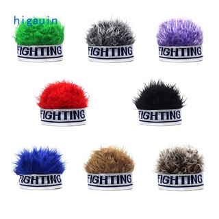 Mũ beanie kèm tóc giả ngắn vành gắn tóc giả vui nhộn có thể điều chỉnh