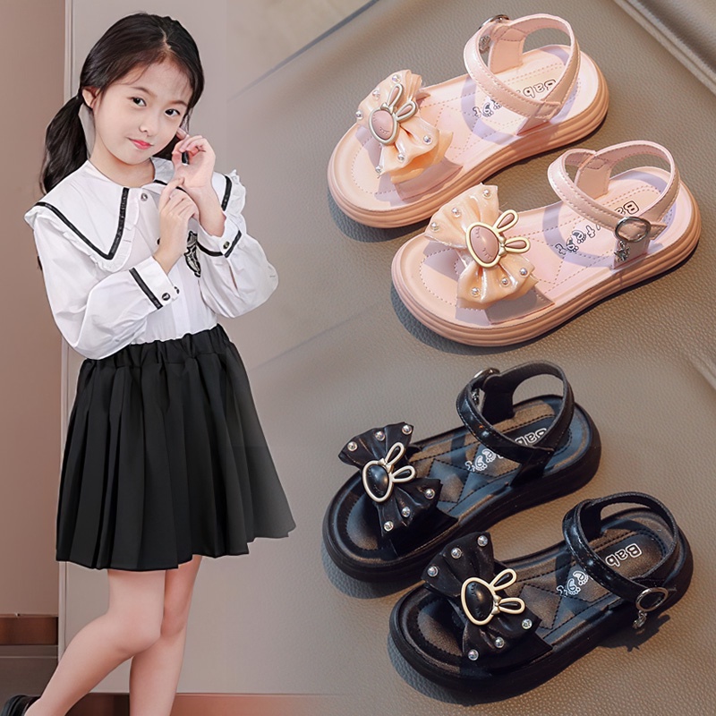 Dép Sandal Cho Bé Gái 1-6 Tuổi,Dép Quai Hậu Công Chúa Siêu Nhẹ Đế Độn Tăng Chiều Cao Hoạ Tiết Tai Thỏ [ sz 21-31]