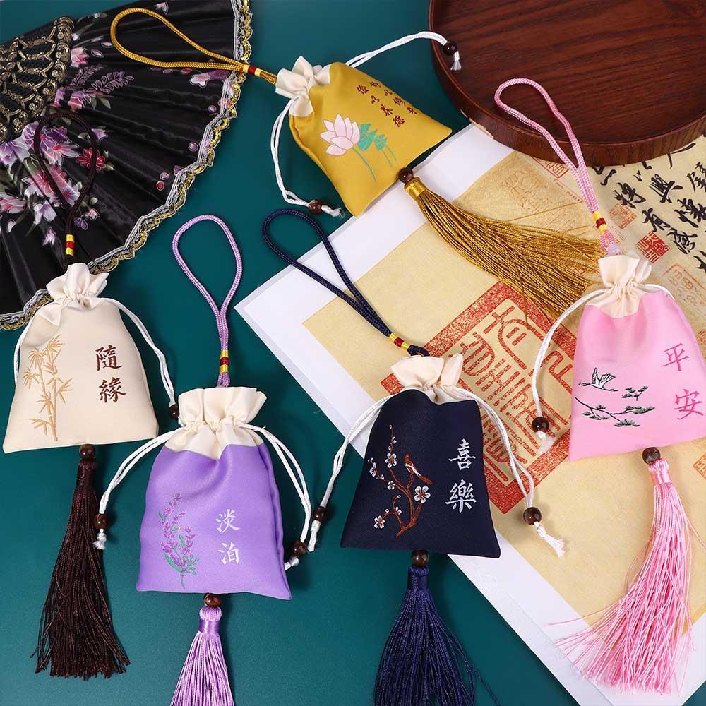 AARON1 Túi Thơm Phối Tua Rua Phong Cách Trung Hoa Thời Trang