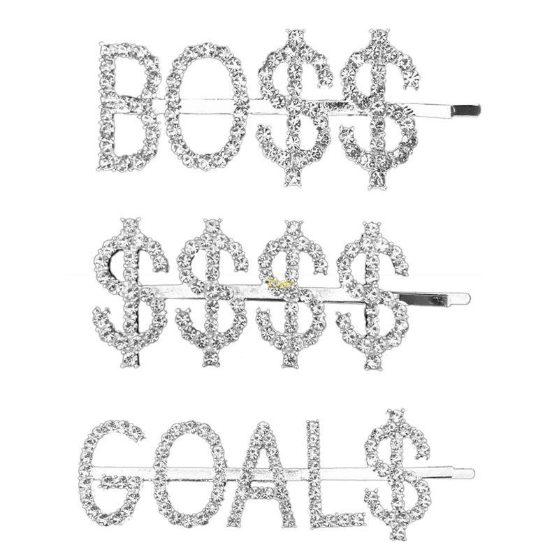 Trâm Cài Tóc Hình Chữ Cái Đính Đá Lấp Lánh Sang Trọng Cho Nữ