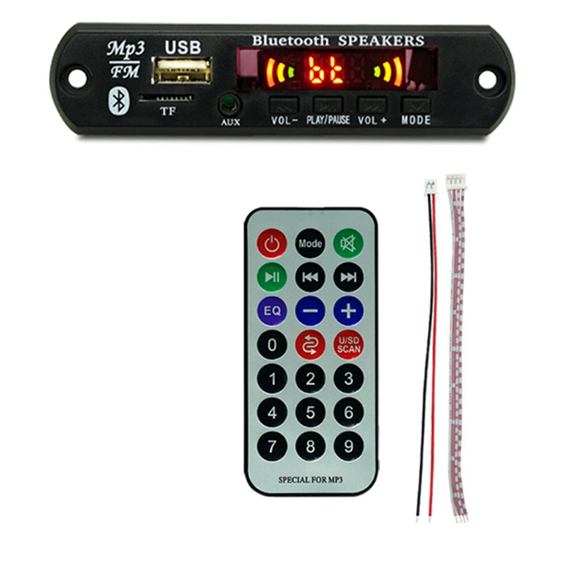 Mô Đun Bảng Mạch Giải Mã USB MP3 Bluetooth 12V MP3 WMA FM AUX USB TF Cho Loa Xe Hơi Điều Khiển Từ Xa
