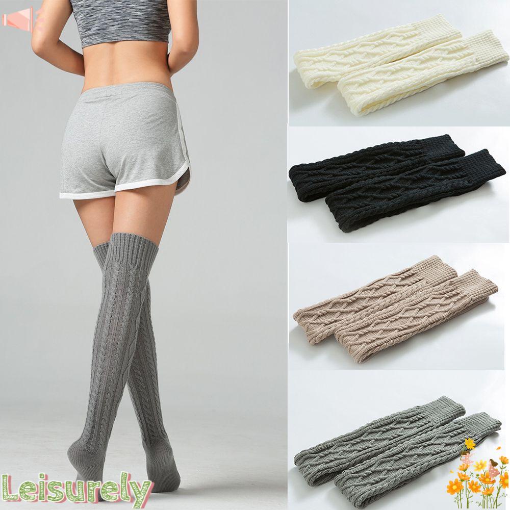 Vớ Dài Dệt Kim Giữ Ấm Chân Thời Trang Cho Nữ