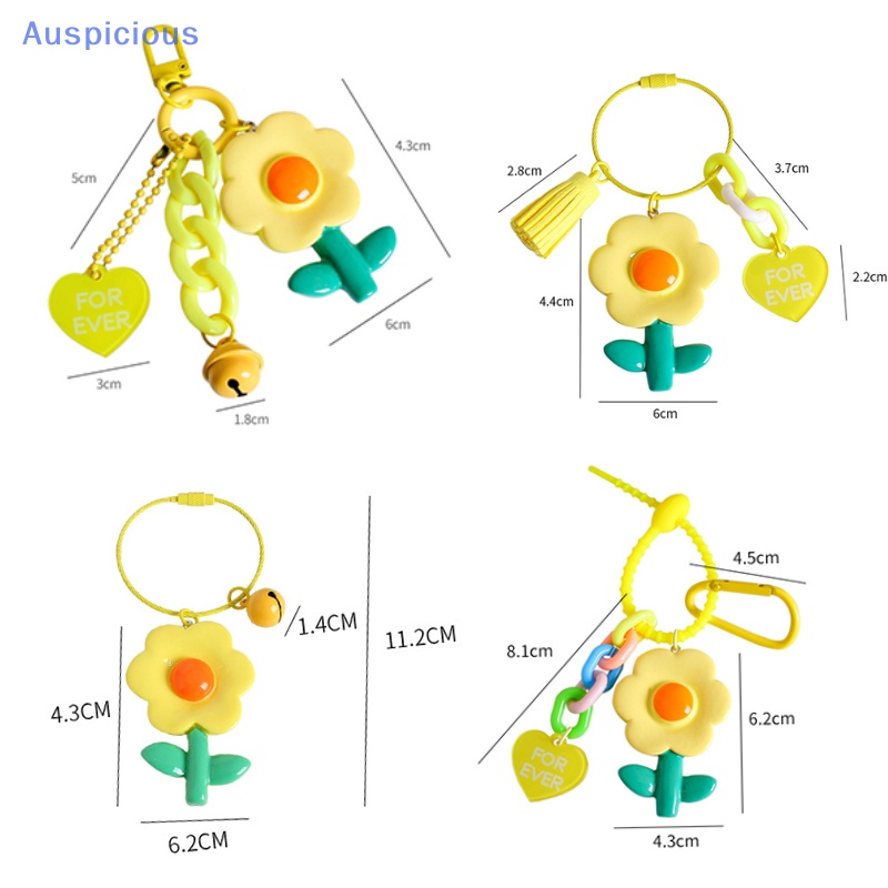 Móc Khóa Hình Hoa Hướng Dương Màu Sắc Ngọt Ngào Xinh Xắn