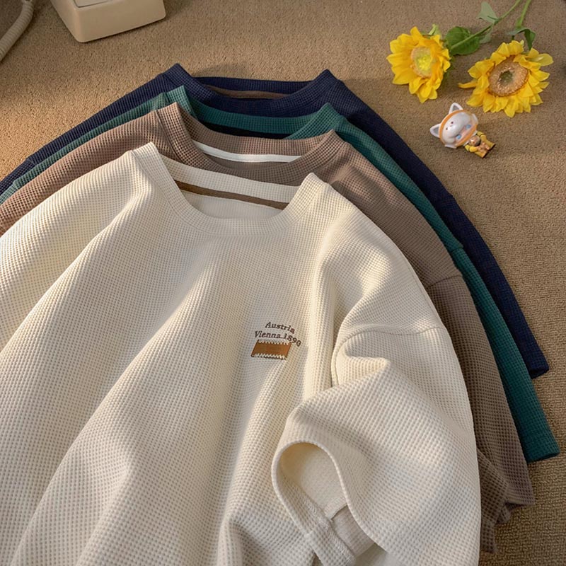 Áo Thun Nam Tay Ngắn Có Thêu Chữ Thời Trang Phong Cách