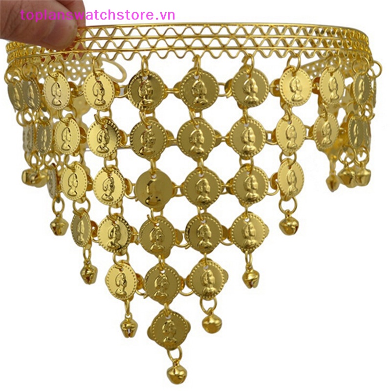 Băng Đô Đính Đồng Xu Lấp Lánh Phụ Kiện Múa Bụng Cho Nữ