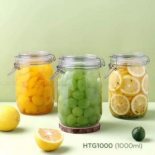 Hũ thủy tinh nắp gài sắt 1 lít / hũ gài kiền kín 1000ml