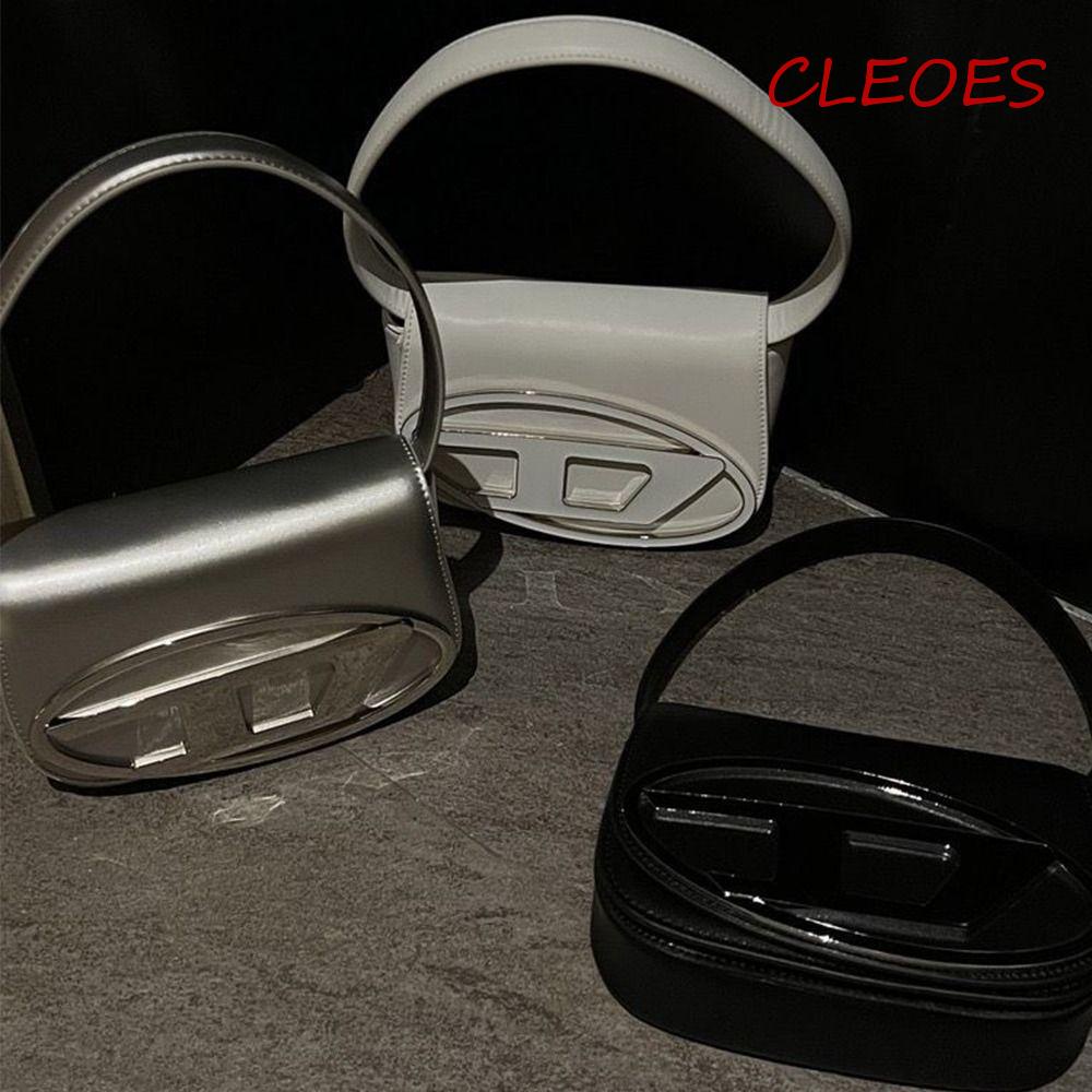 Cleoes INS Túi Xách Tay Mini Màu Trơn In Chữ D Dingdang Phong Cách Hàn Quốc Cho Nữ