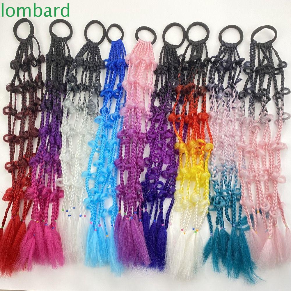 Bím Tóc Giả Thắt Bím Bằng Sợi Tổng Hợp Màu Cầu Vồng Thời Trang Cho Nữ