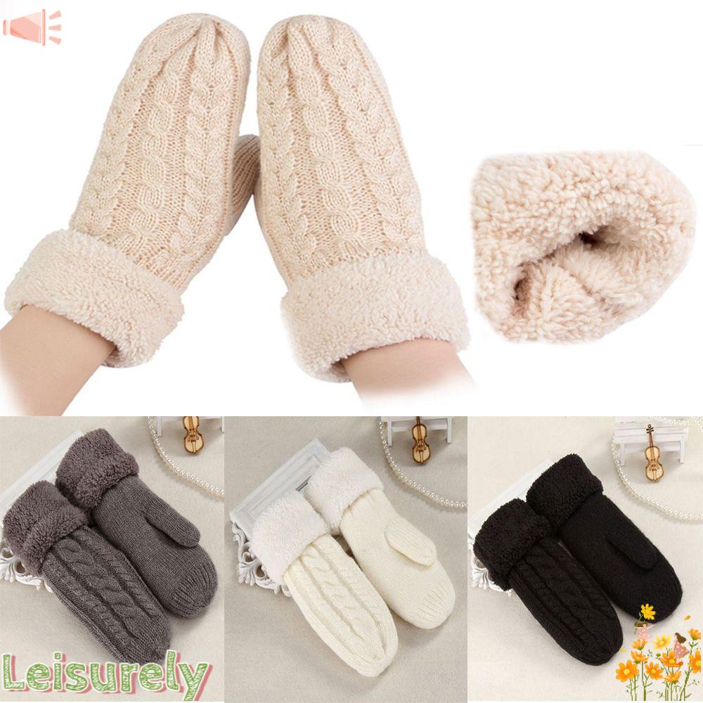 Găng Tay Len Dày Dặn Giữ Ấm Mùa Đông Kiểu Dáng Mới