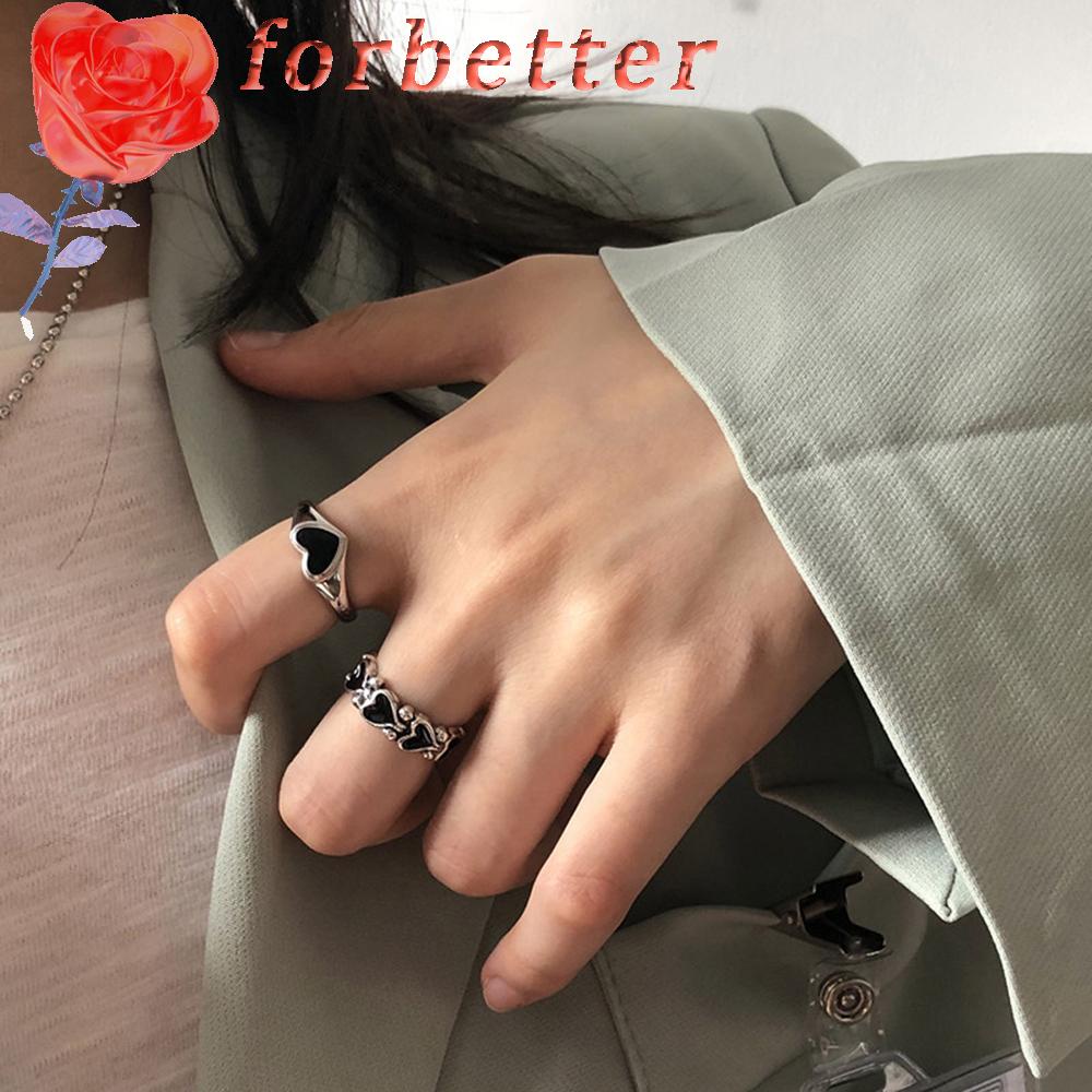 Nhẫn Hình Trái Tim Phong Cách Hàn Quốc Có Thể Điều Chỉnh